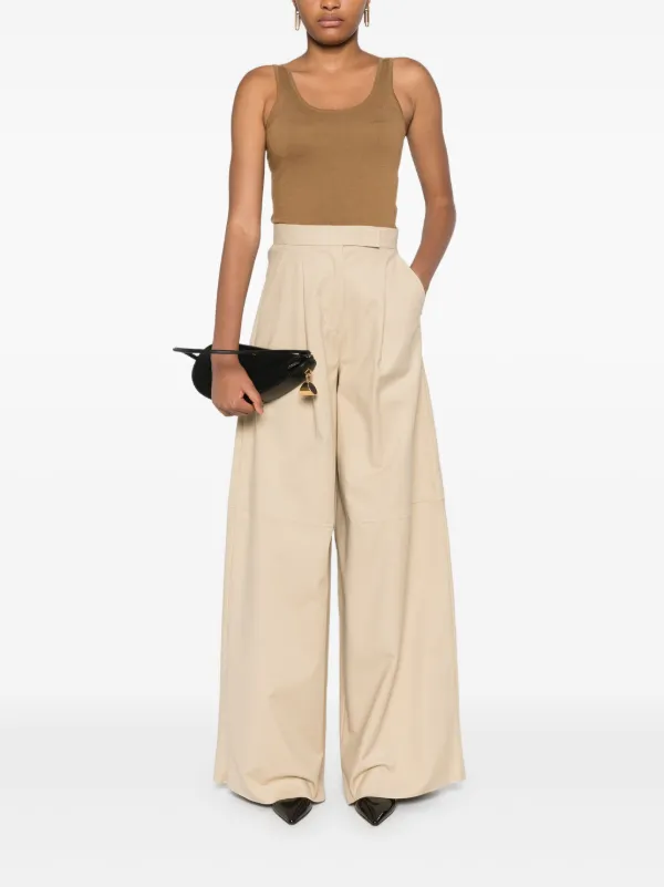MAX MARA AVORIAZ オーバーサイズ ストレッチ コットン パンツ Max Mara Avoriaz Trousers | Neutrals | FARFETCH