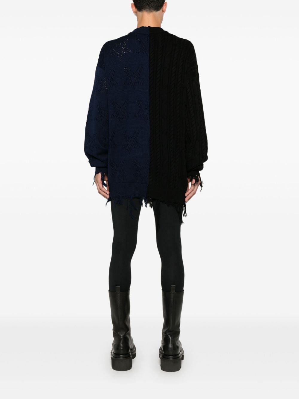 Shop Vetements Split Sweater In Black