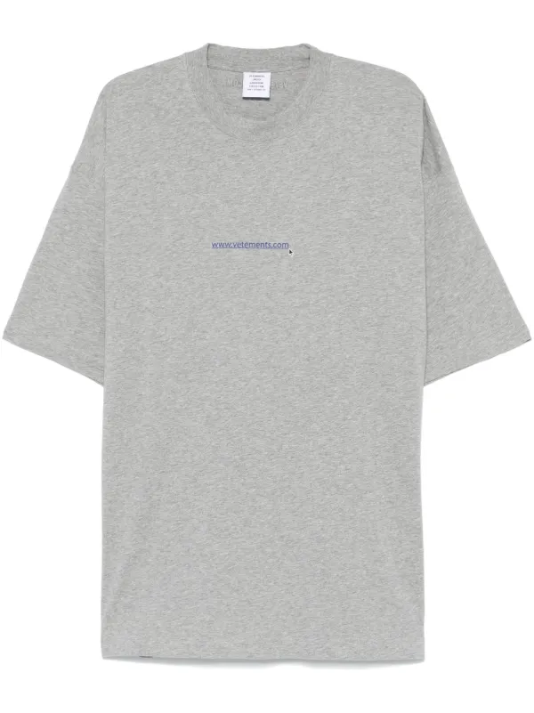 Vetements　 ロゴ プリント Tシャツ ヴェトモン VETEMENTS ロゴポイントショートスリーブ（WHITE
