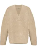 Fear Of God logo-appliqué V-neck sweater - Neutrals