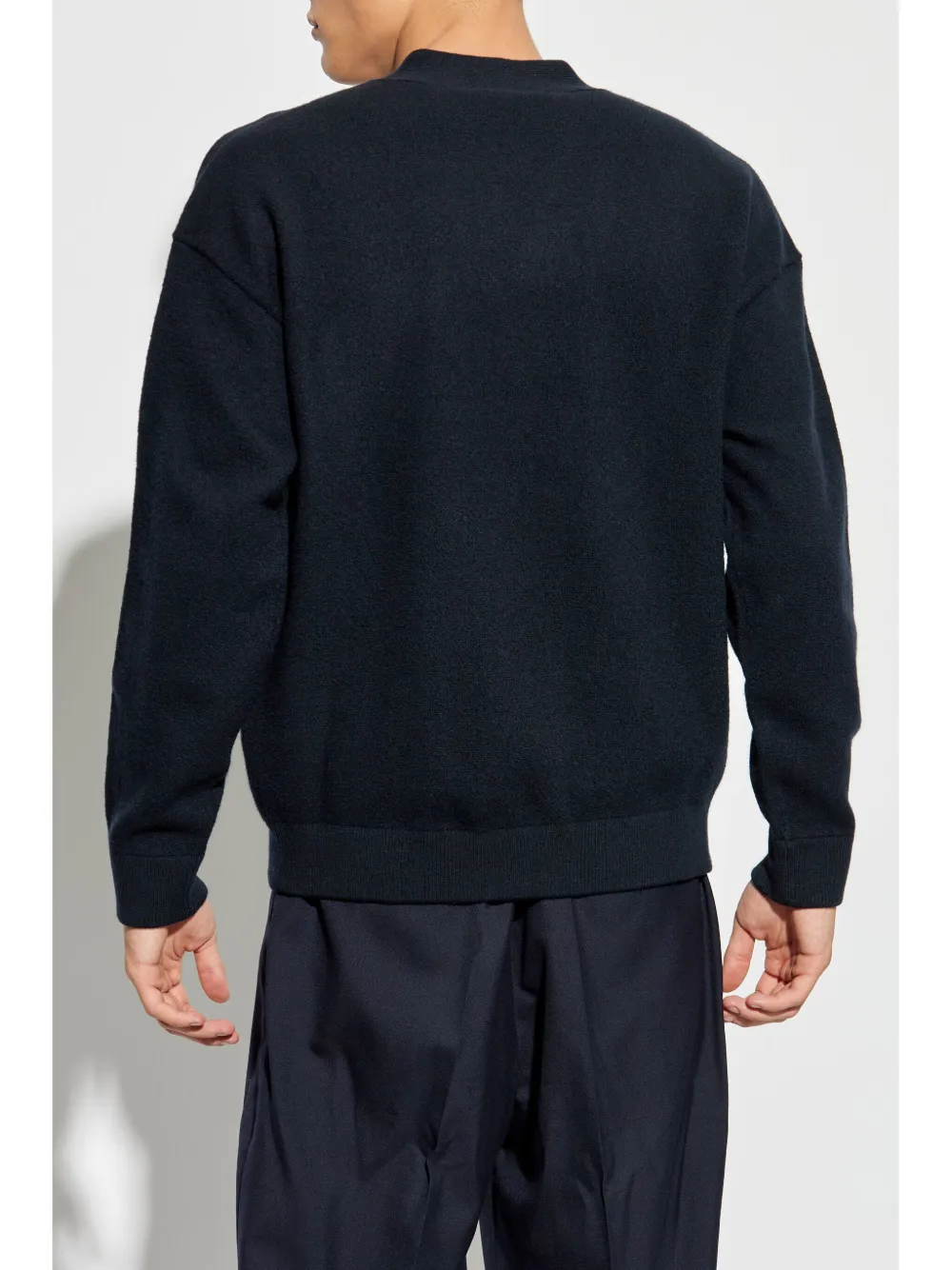 激安通販新作 Cardigan virgin-wool Armani Emporio | FARFETCH | Blue トップス