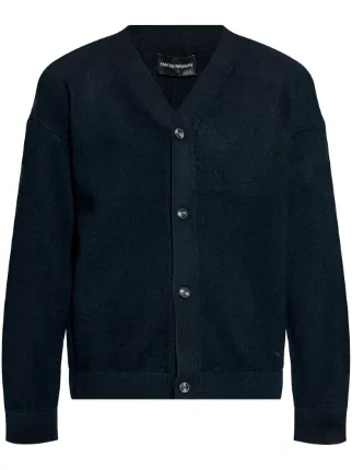 Emporio Armani ニットカーディガン | ブルー | FARFETCH JP