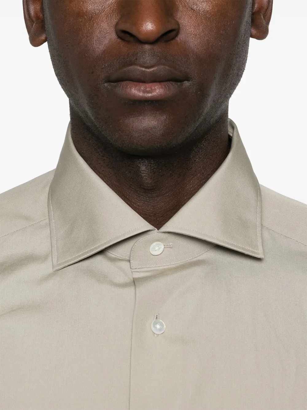 Zegna Katoenen overhemd Grijs