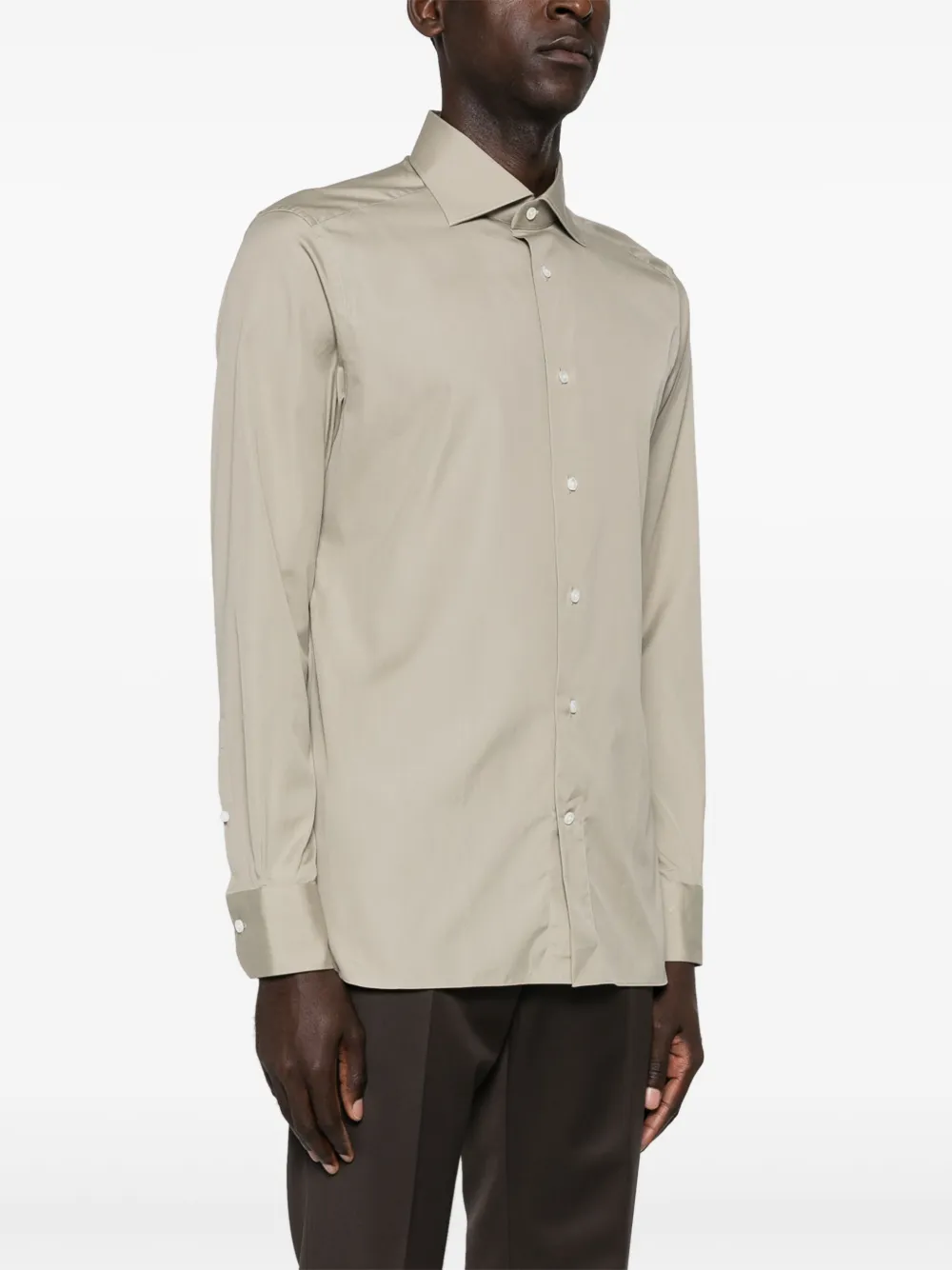 Zegna Katoenen overhemd Grijs