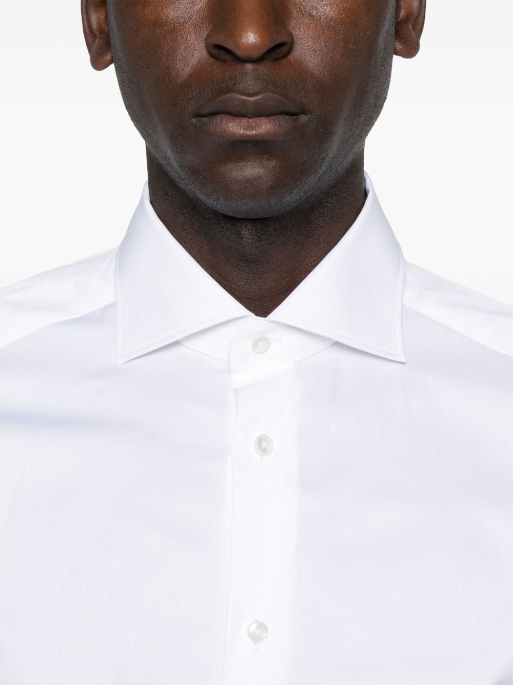 Shop Zegna Cotton Shirt In White