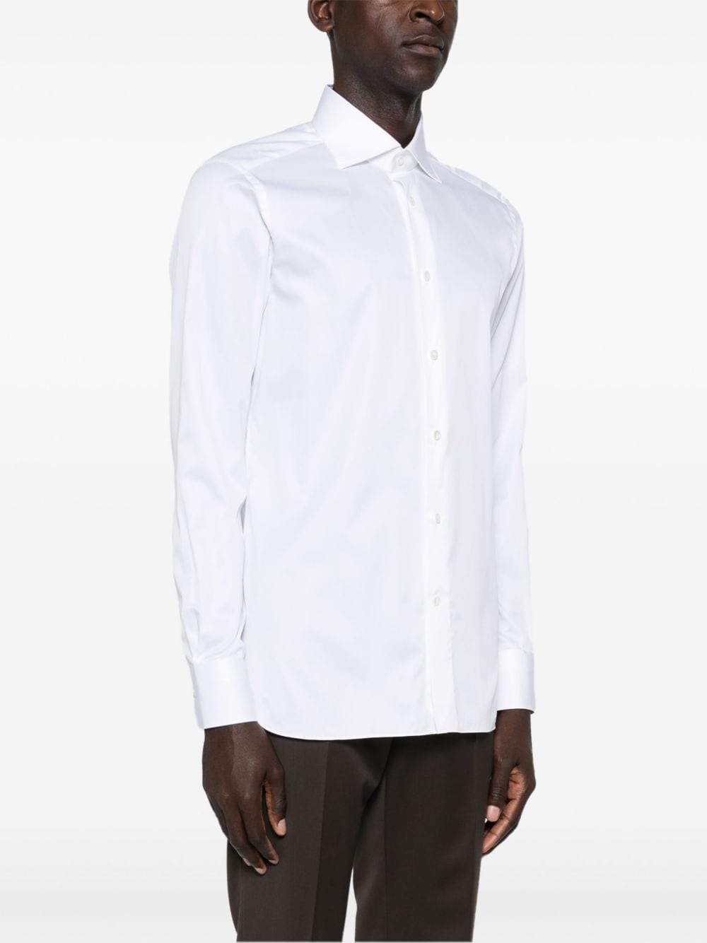 Shop Zegna Cotton Shirt In White