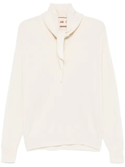 Plan C shawl-embellished sweater