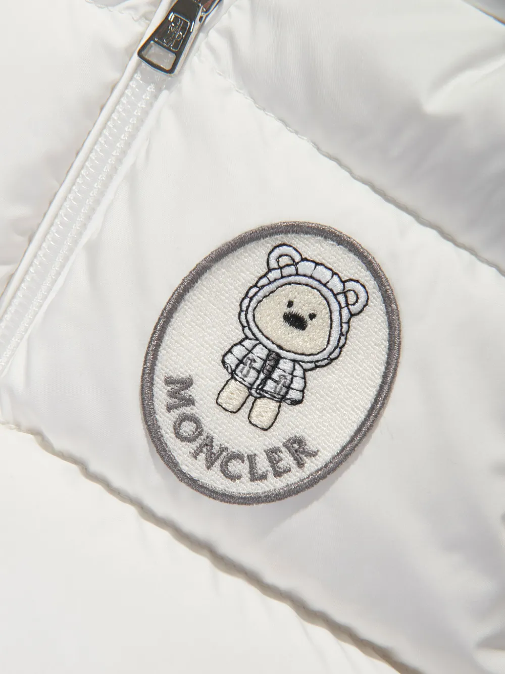 Moncler Enfant Jack met geborduurd logo Wit