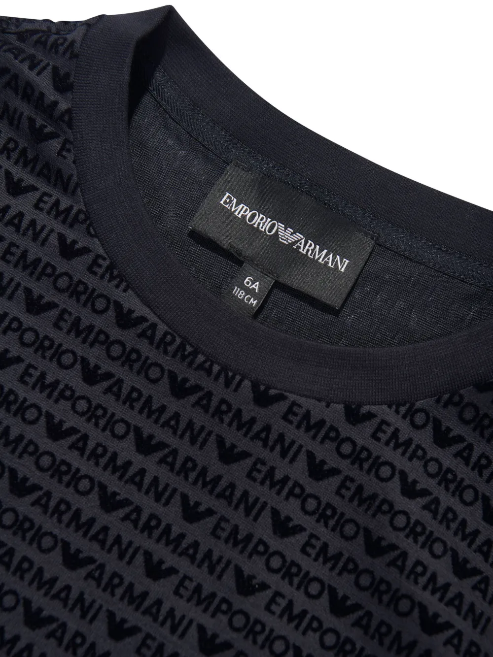 Emporio Armani Kids T-shirt met logoprint Blauw