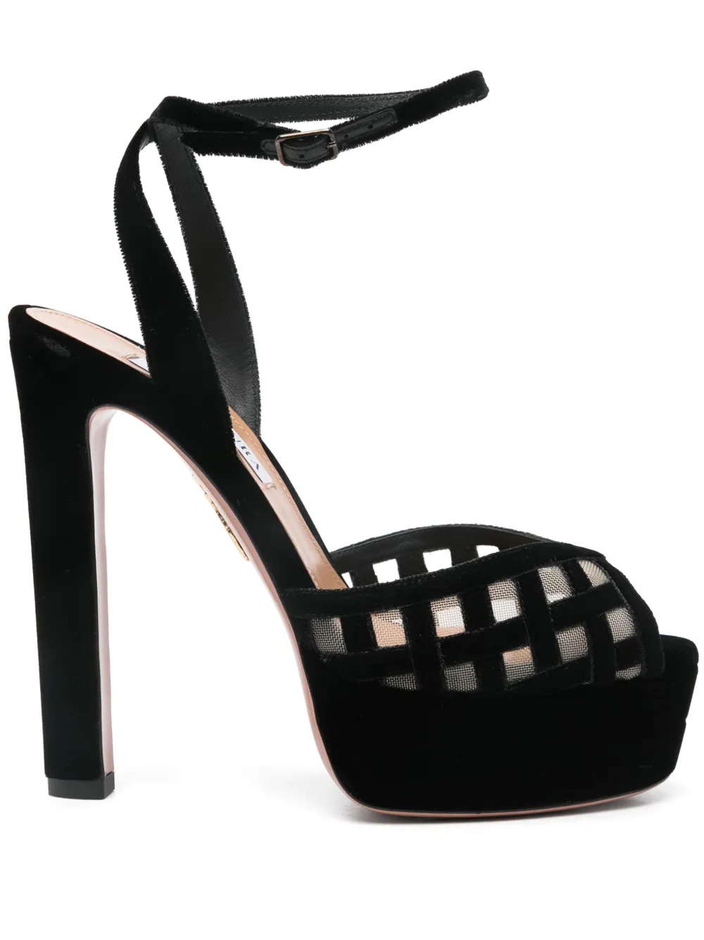 Aquazzura 130mm Romance Plateau sandals Black