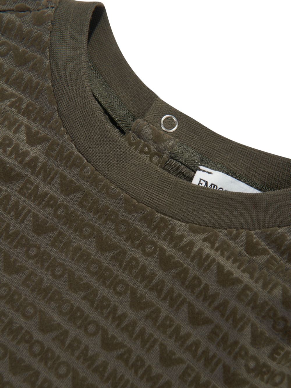 Shop Emporio Armani Logo-print Sweatshirt In Brown