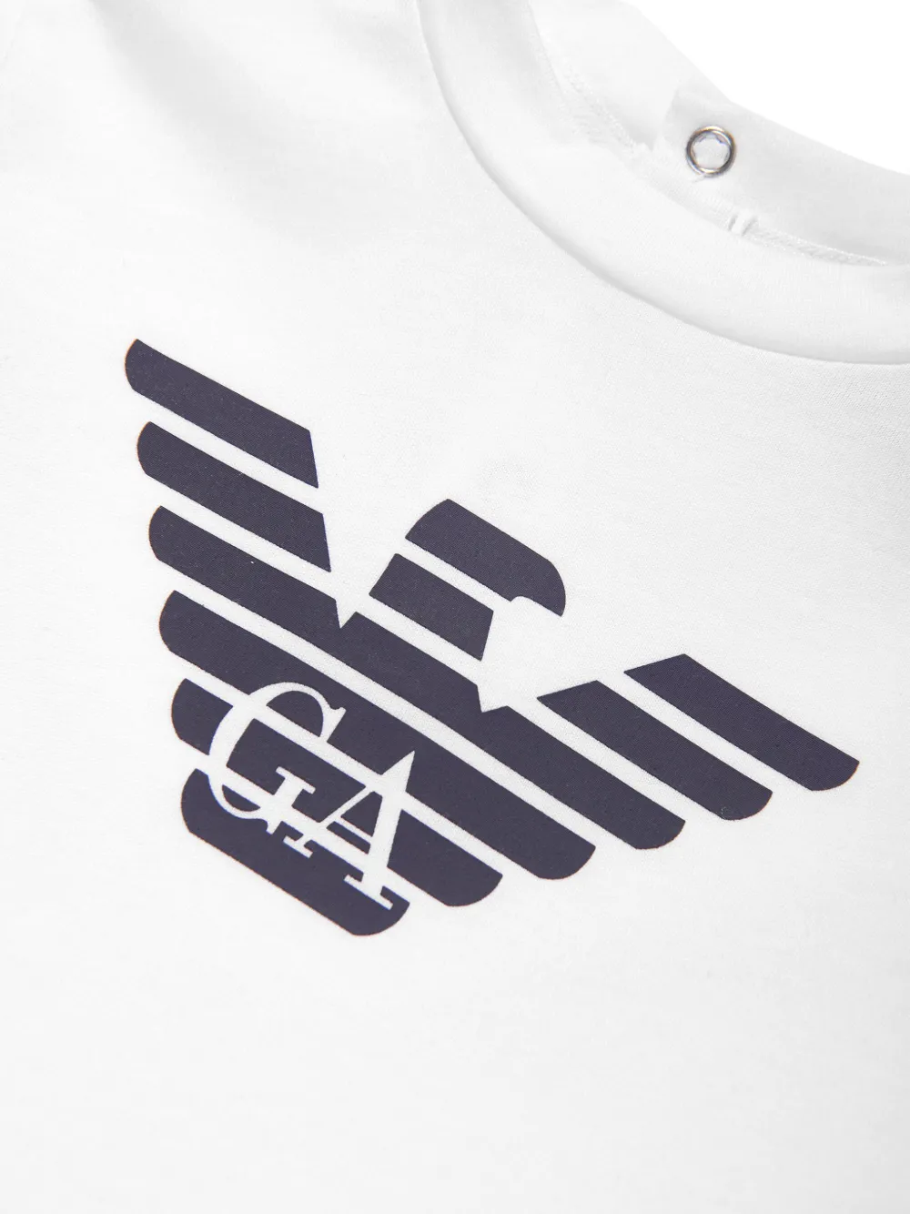 Emporio Armani Kids Katoenen T-shirt Wit