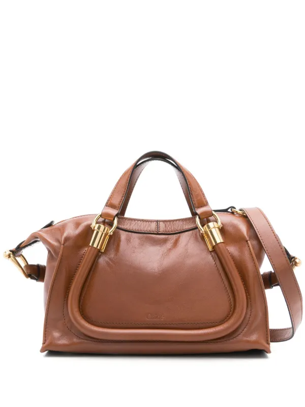 Chloe Small Paraty 24 Shoulder Bag Brown FARFETCH IE