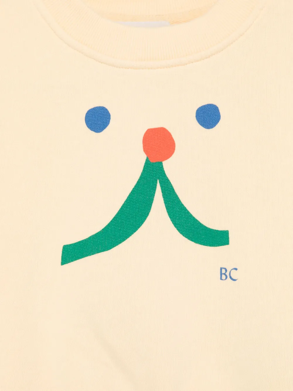 Bobo Choses Funny Face sweater Geel