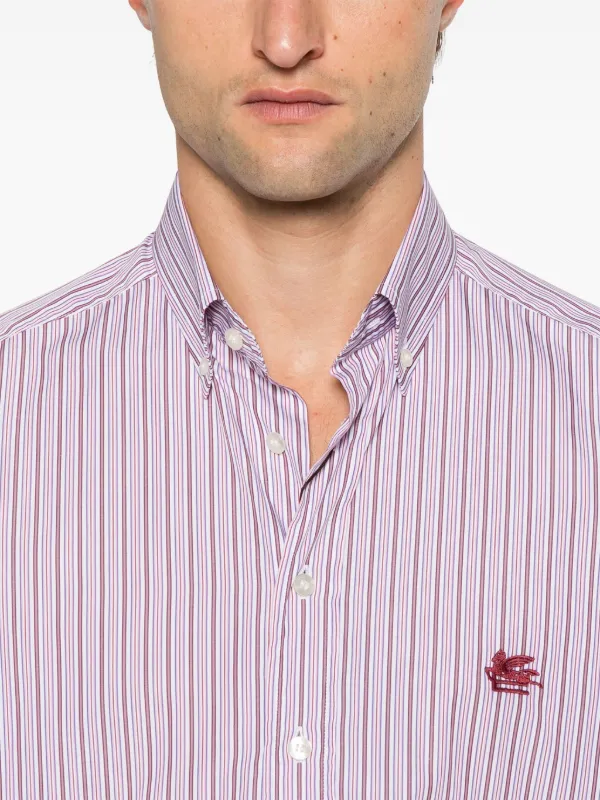 ETRO フローラル ペイズリー コットン 長袖シャツ ピンク (ETRO