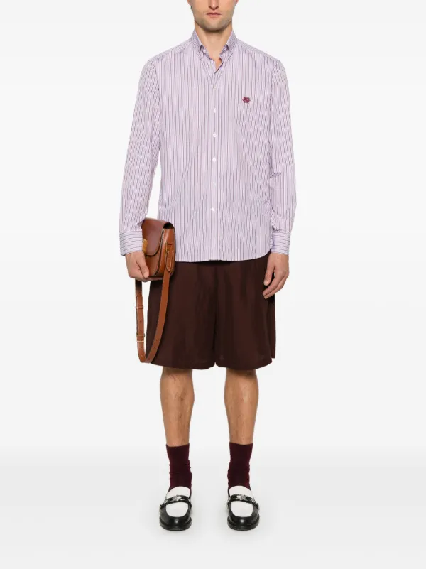 ETRO ITALY製 ストライプシャツ ETRO ストライプ シャツ | ピンク | FARFETCH JP