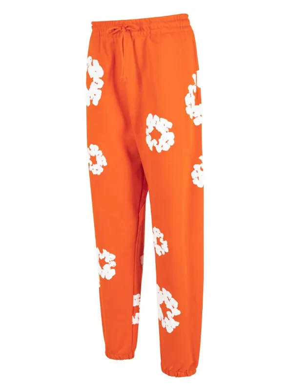 Denim Tears The Cotton Wreath Track Pants | Orange | FARFETCH