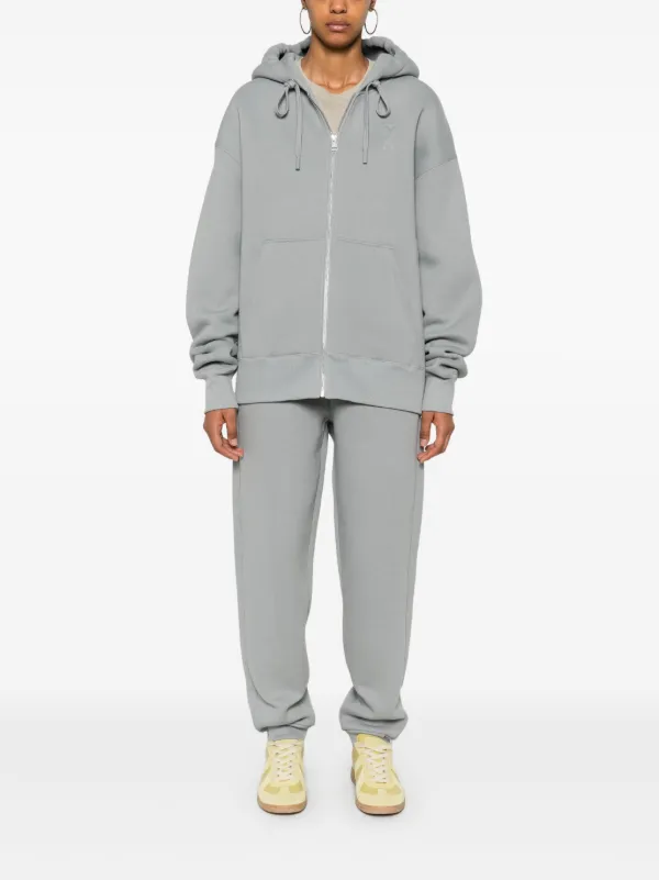 AMI Paris Ami De Coeur ジップアップ パーカー | ブルー | FARFETCH JP