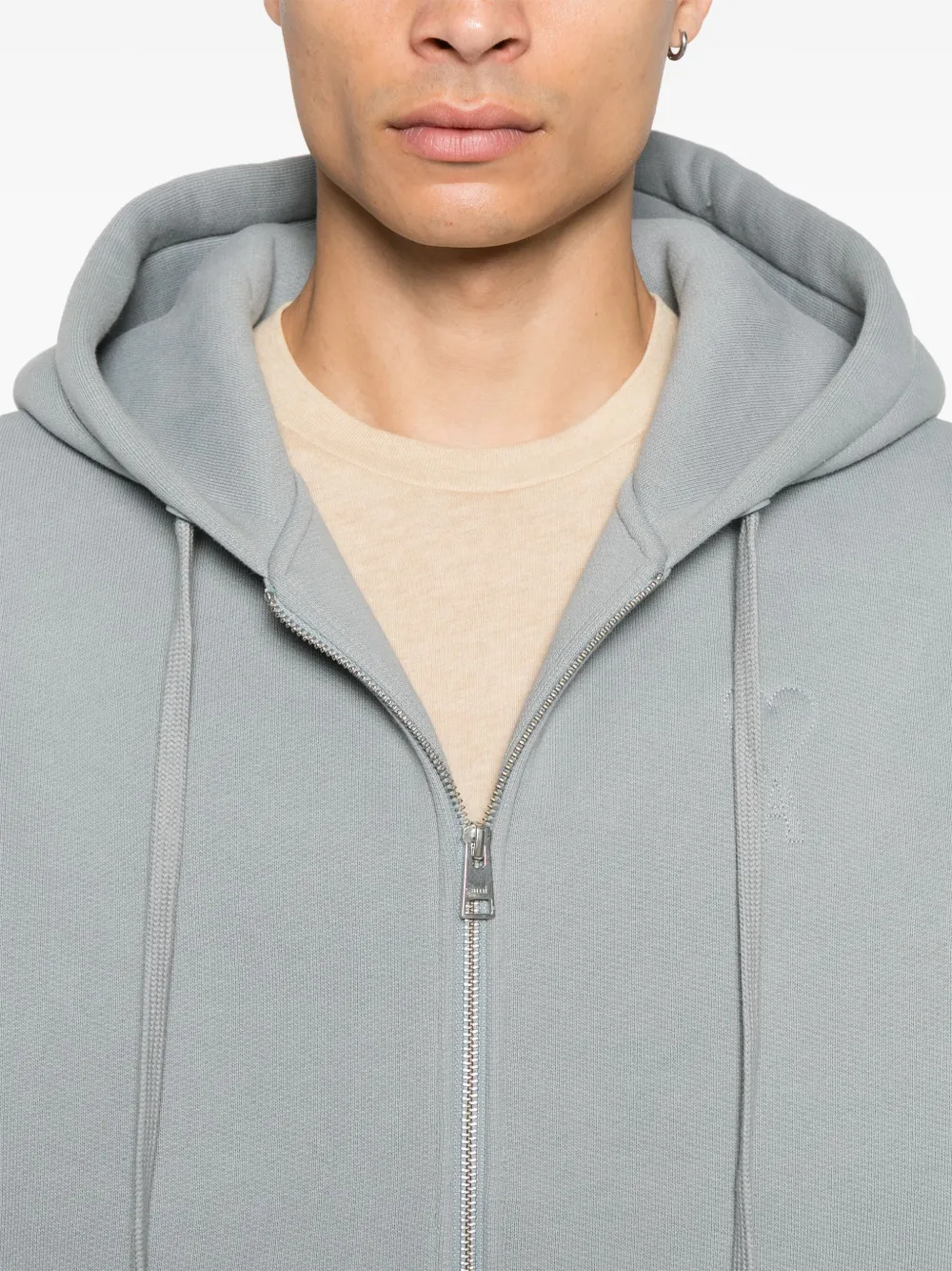 AMI Paris Hoodie met rits Blauw
