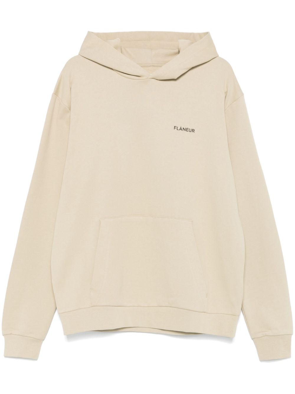 FLÂNEUR RUBBERISED-LOGO HOODIE 