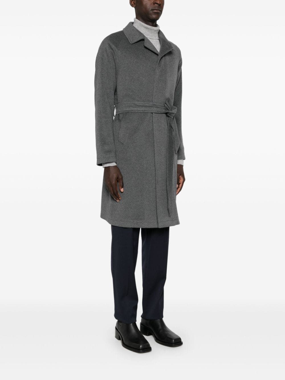 Shop Tagliatore Cashmere Coat In Grey