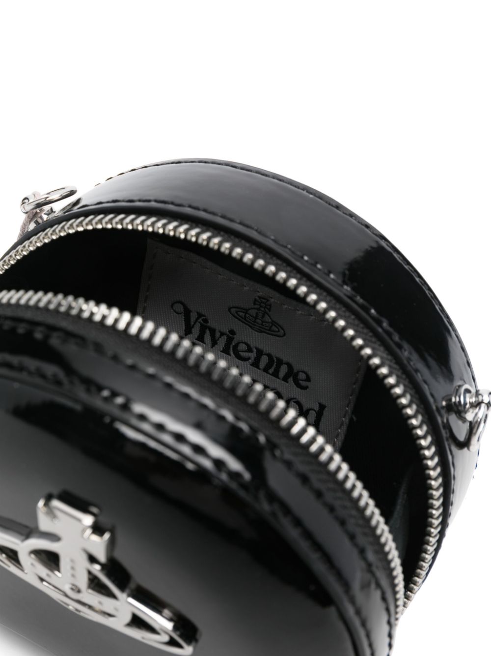 Shop Vivienne Westwood Orb-plaque Mini Bag In Black