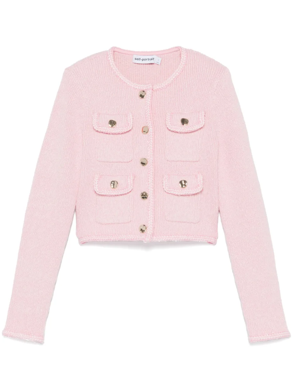 Self-Portrait Vest met gemêleerd effect Roze