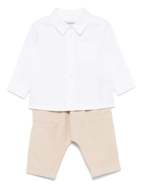 Burberry Kids logo-embroidered trousers set