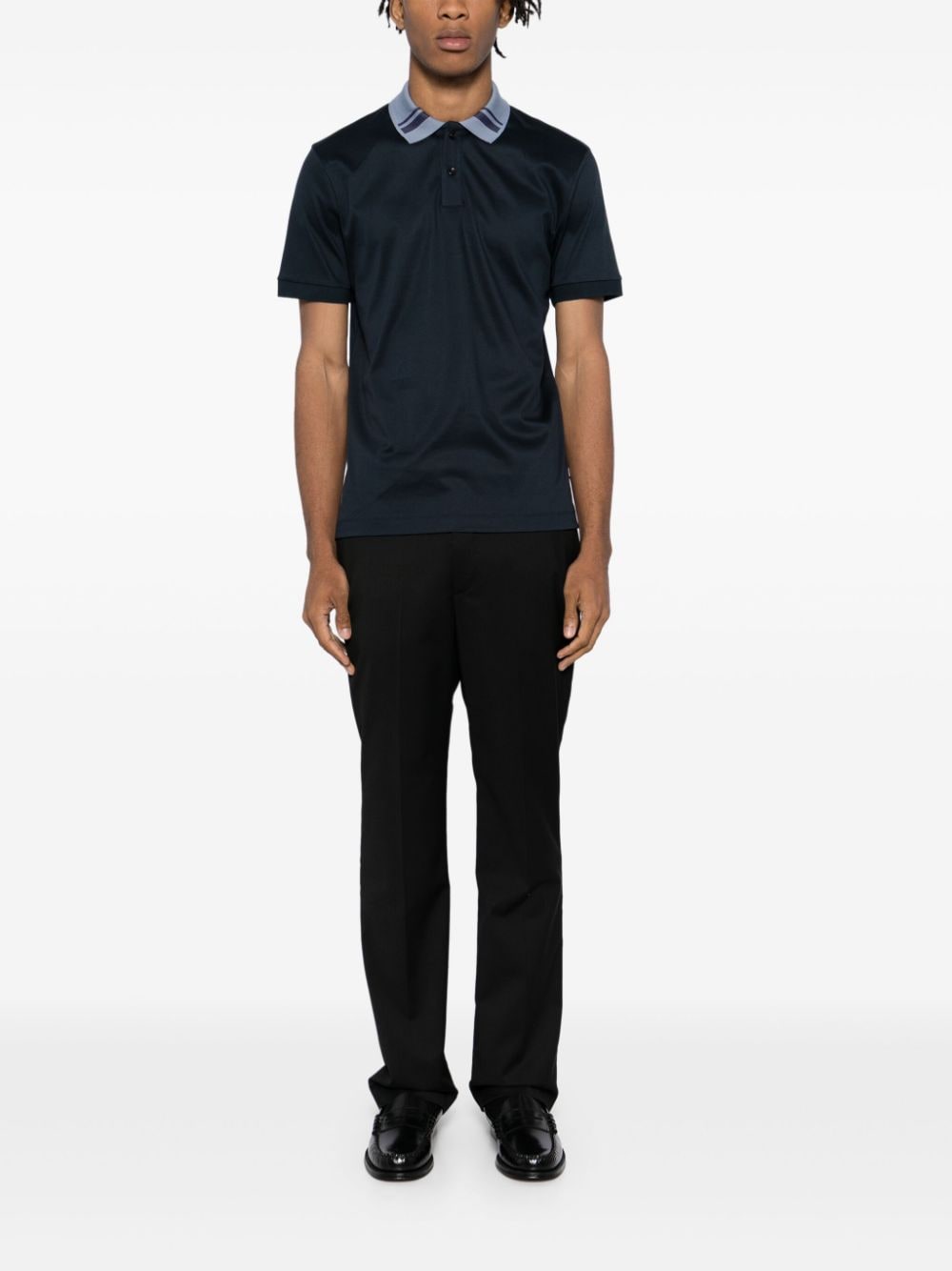 Shop Hugo Boss Phillipson Polo Shirt In 蓝色