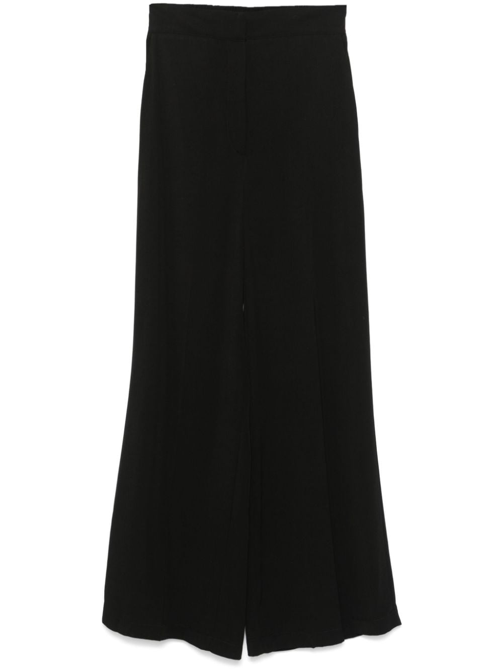 Shop Kaos Twill Palazzo Pants In Schwarz