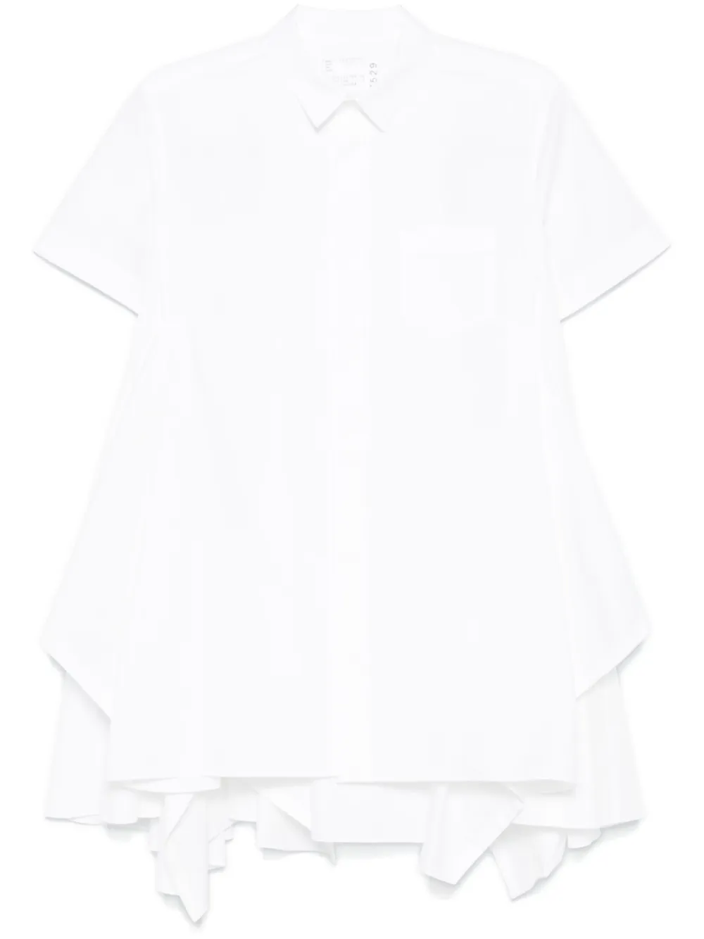 Sacai Mini-jurk van popeline Wit