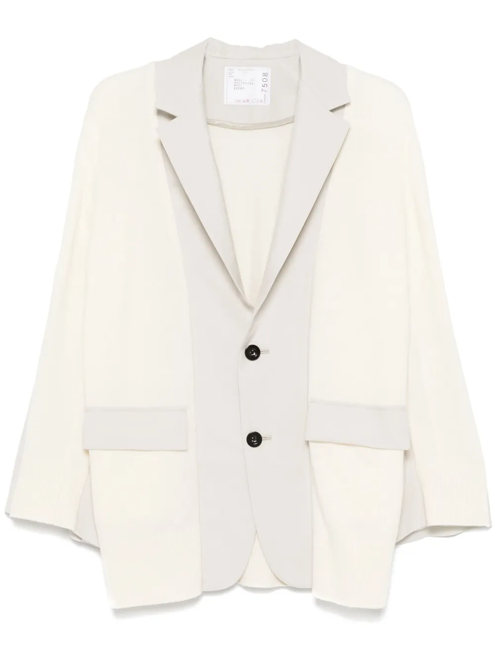 Sacai Vest met vlakken Beige