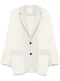 sacai panelled cardigan - Neutrals