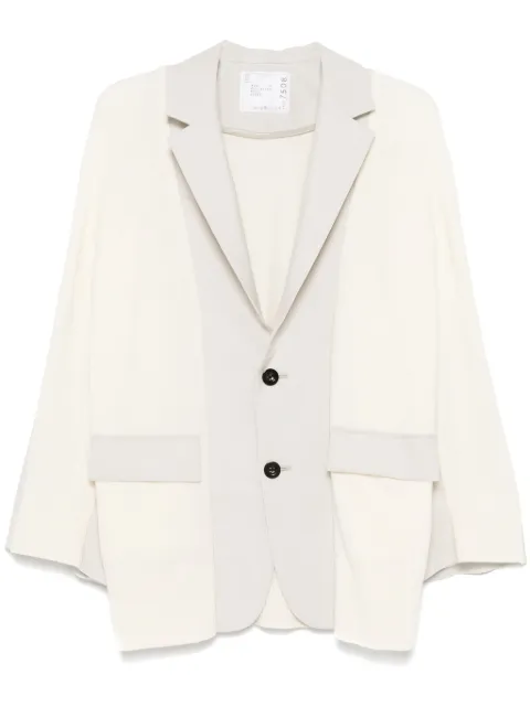 sacai panelled cardigan