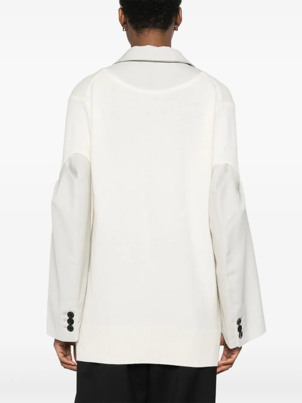 sacai Vest met vlakken Beige