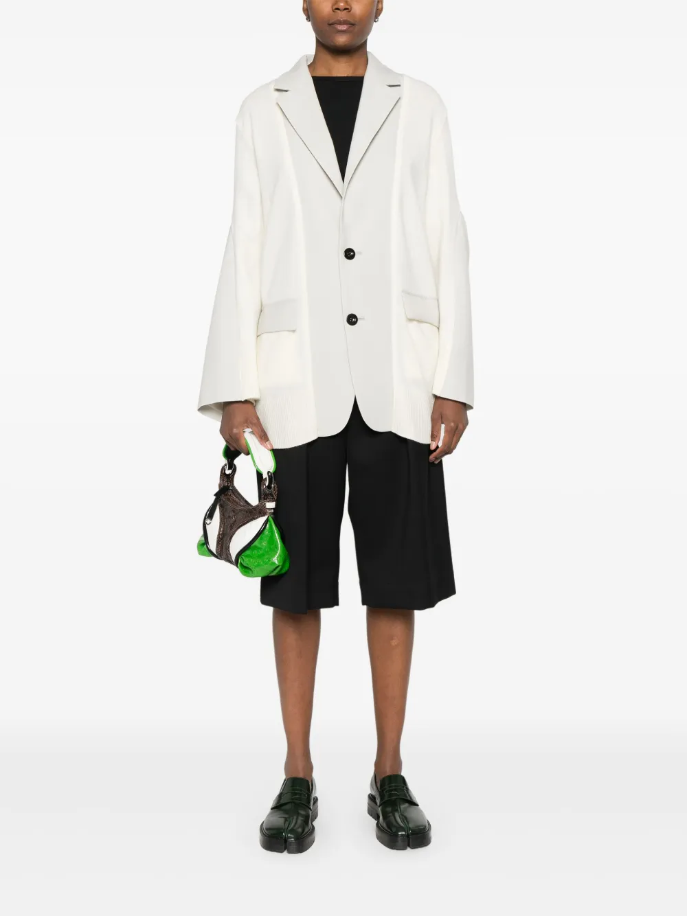 sacai Vest met vlakken Beige