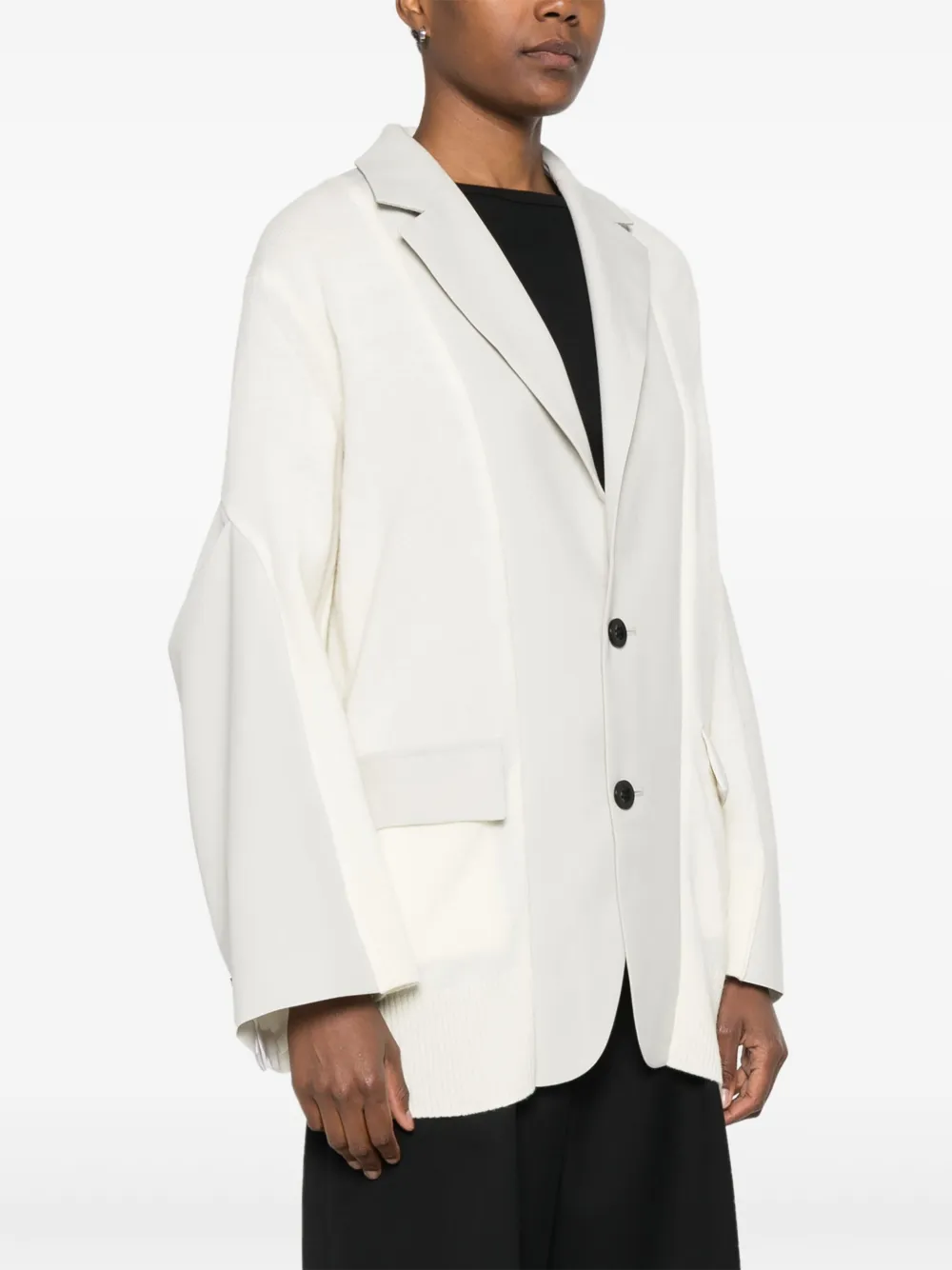 sacai Vest met vlakken Beige