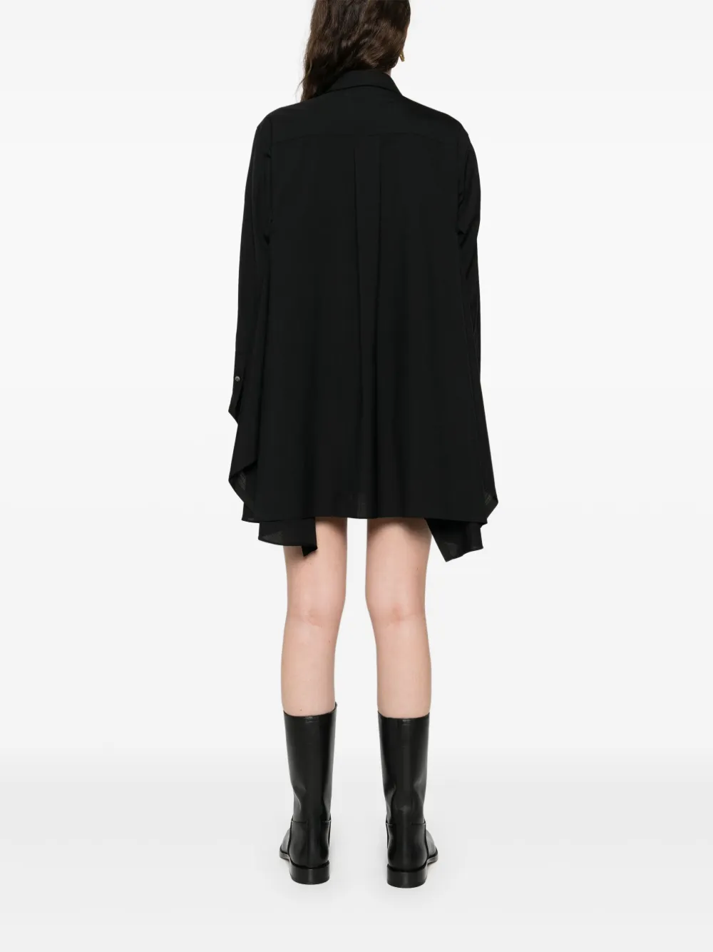 sacai Blousejurk met zakdoek Zwart