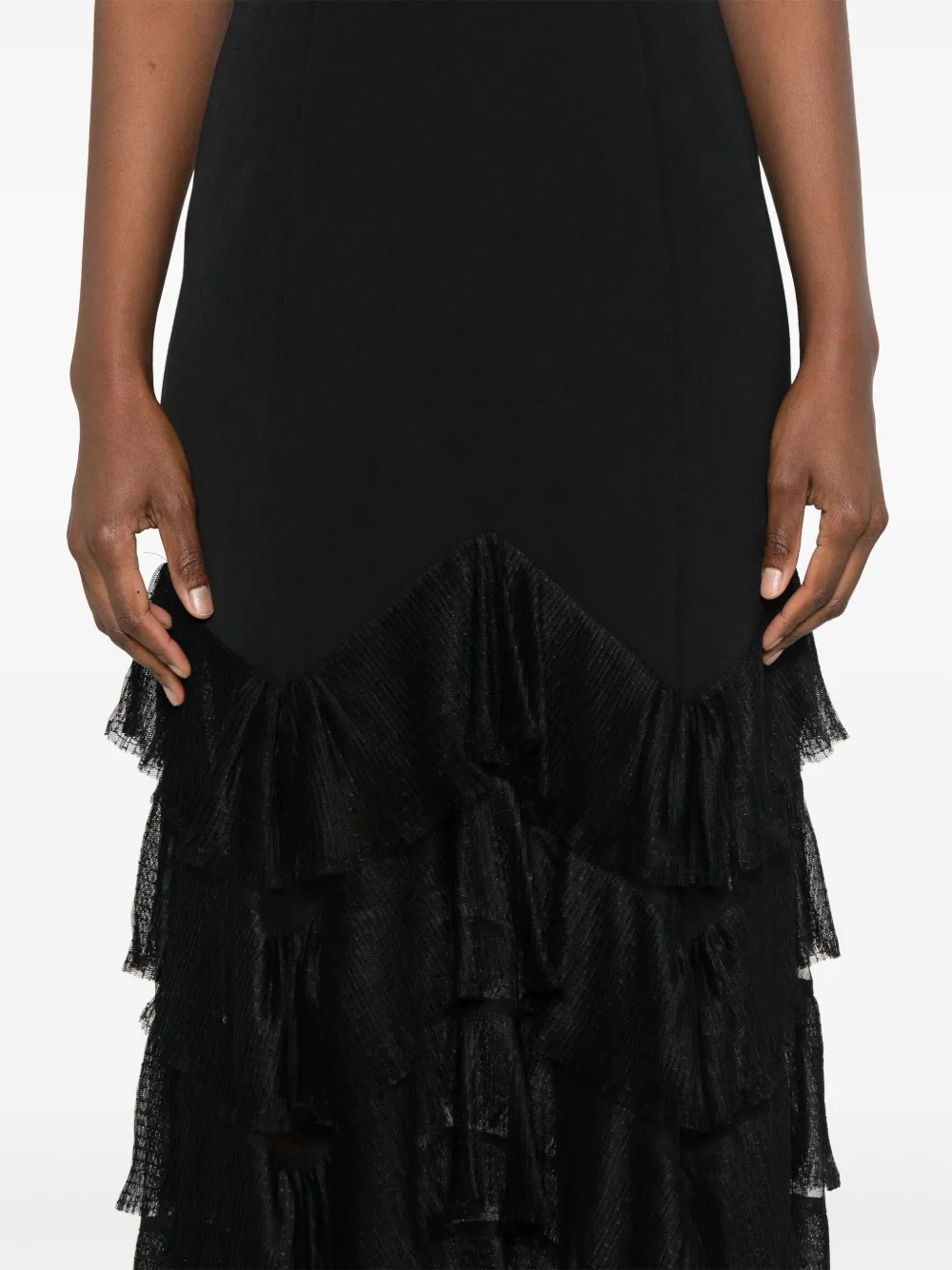 TWINSET Maxi-jurk met ruches Zwart