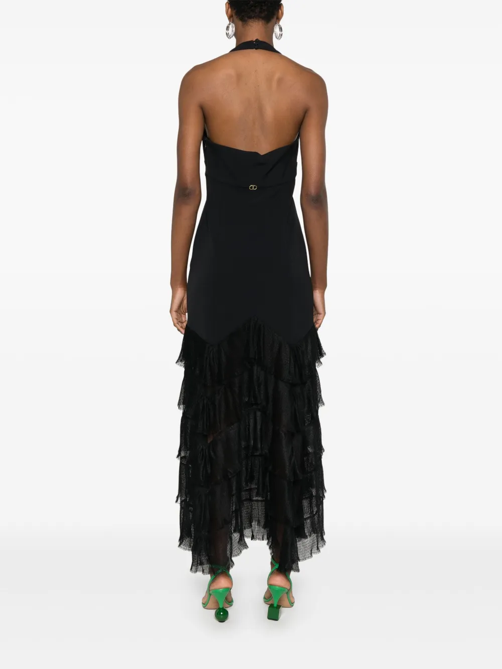 TWINSET Maxi-jurk met ruches Zwart