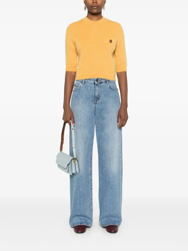 TWINSET 売れ筋商品|||ツインセット ニット&セーター アウター レディース Sweaters Yellow TWINSET lace-collar Sweater | Yellow | FARFETCH