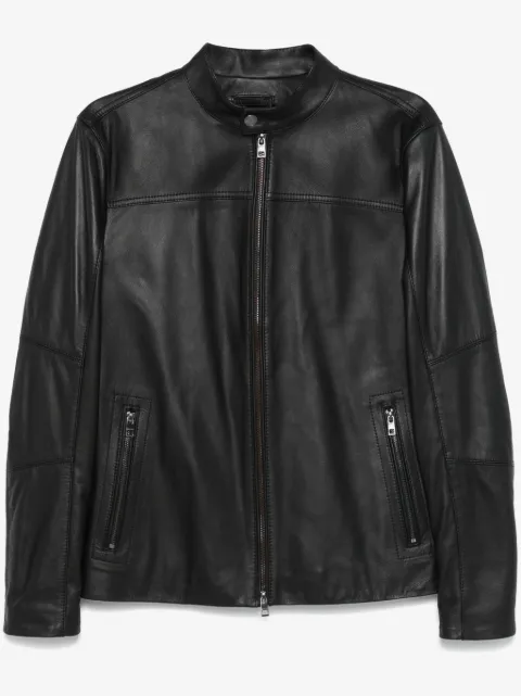 Michael Kors mock-neck biker jacket