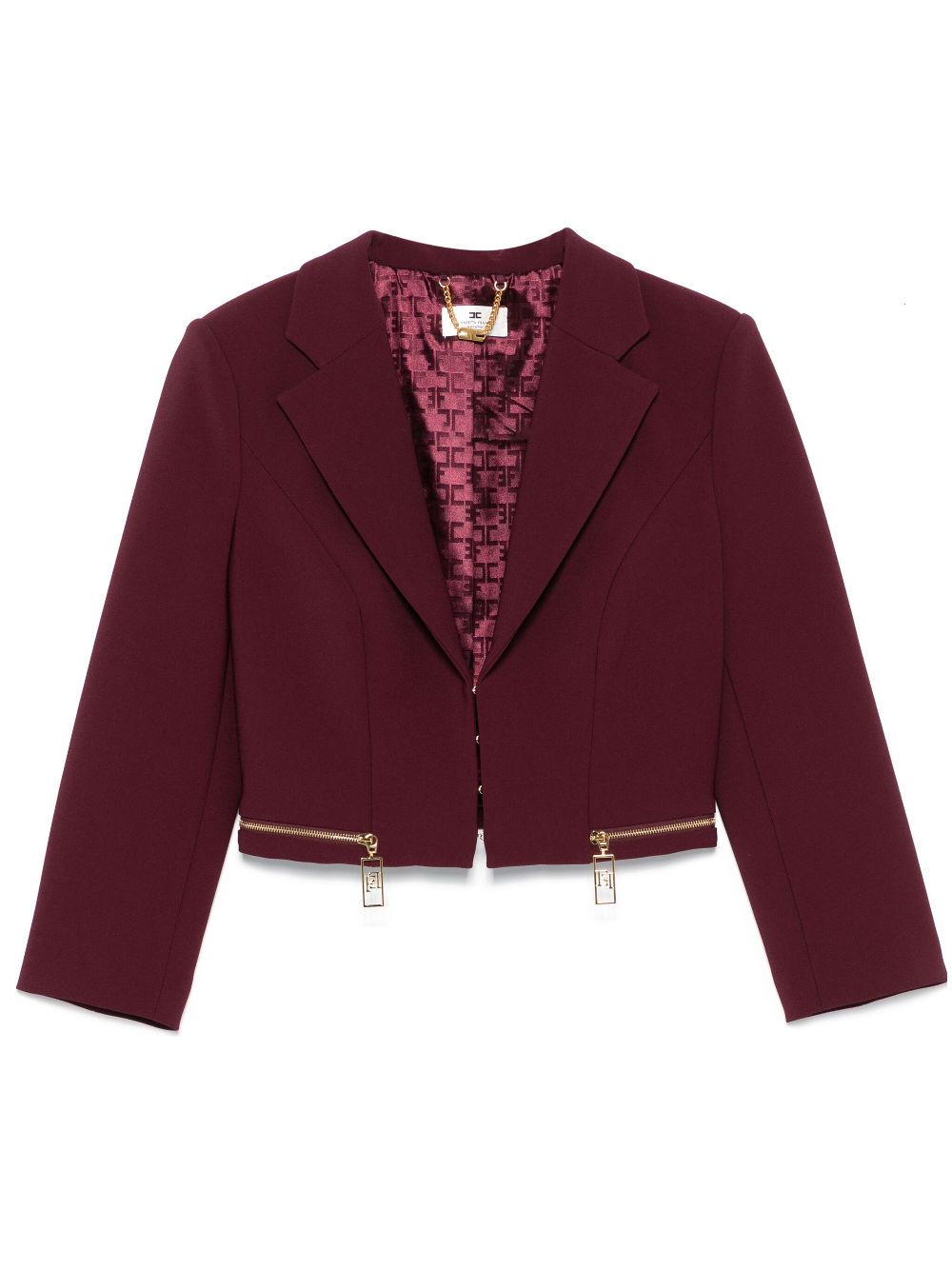 Elisabetta Franchi cropped blazer - Red