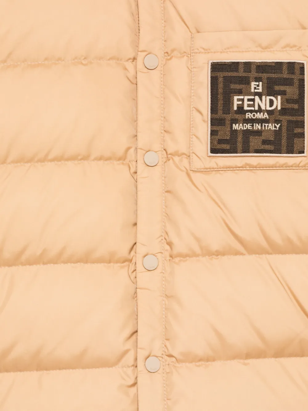 Fendi Kids Donsjack met FF-patroon Beige