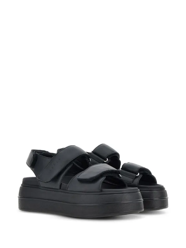 Hogan Leather Sandals | Black | FARFETCH