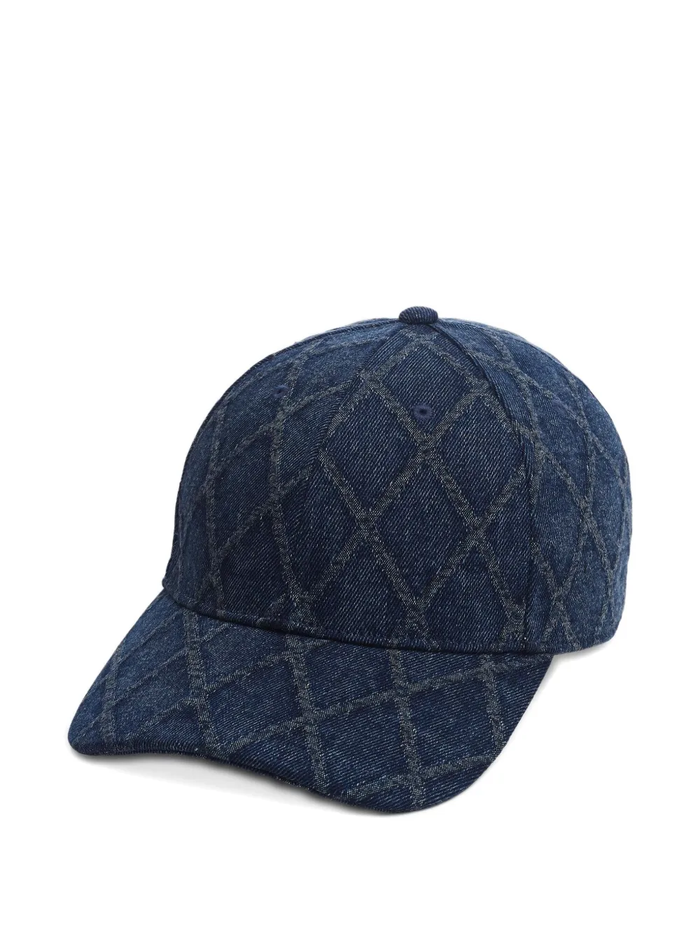 Rag & Bone Karina Quilted Diamond-pattern Baseball Cap In Blue