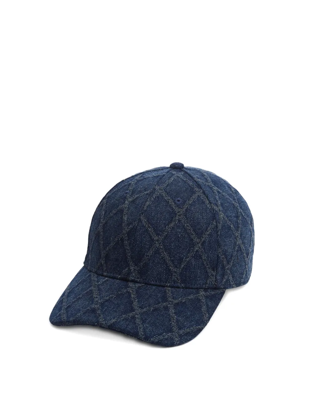 Rag & Bone Karina Quilted Diamond-pattern Baseball Cap In Blue