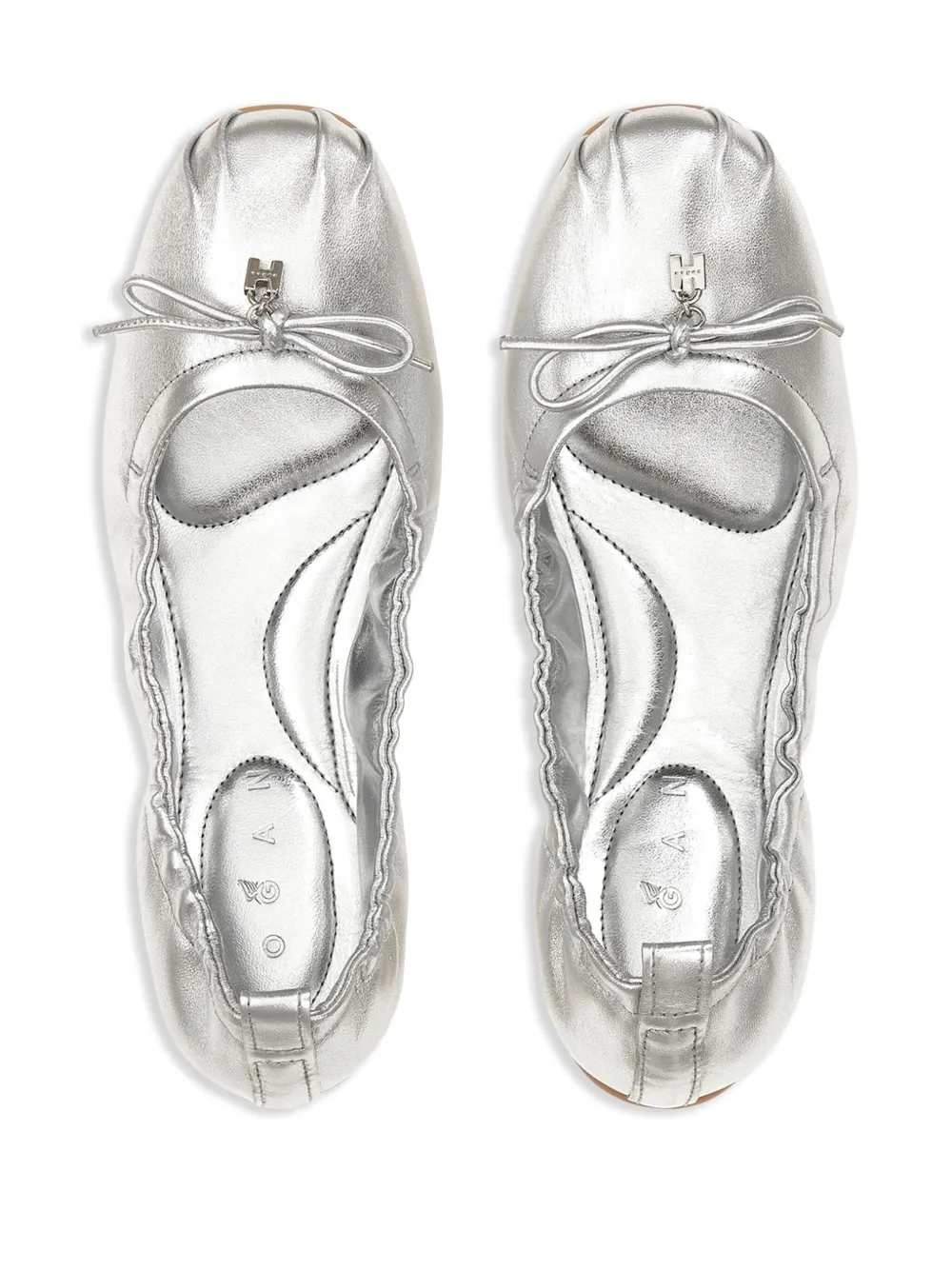 Hogan H684 ballet flats Silver