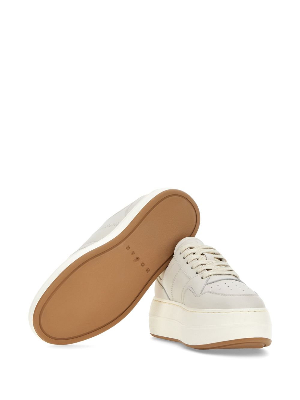 Hogan Leren sneakers Beige