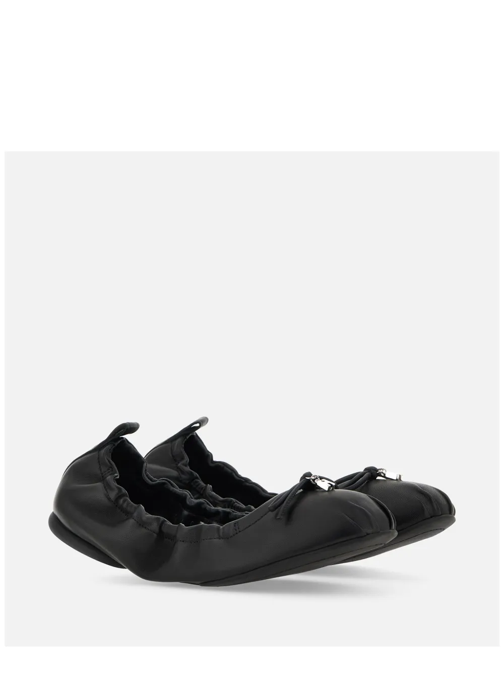 Hogan 'h684' Leather Ballerinas In Black